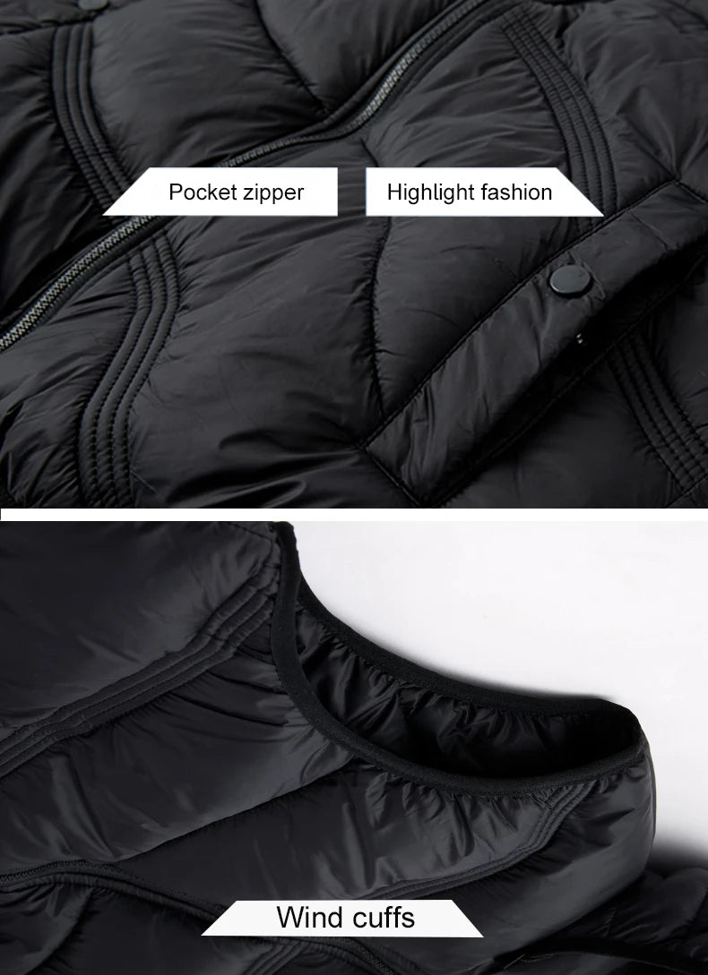 Gilet Termico Impermeabile Uomo CHRLCK per Trekking Campeggio Caccia Sci Pesca Invernale Taglia Grande Caldo e Leggero