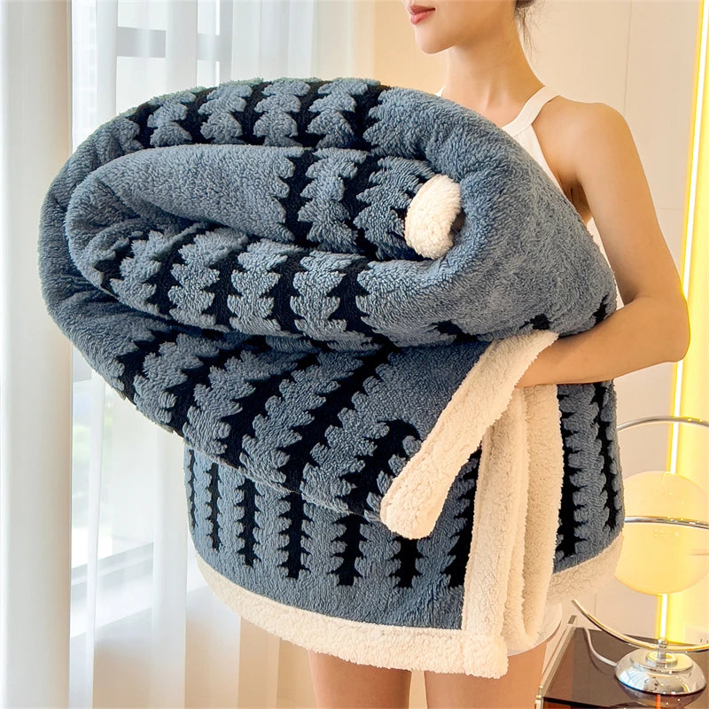 Coperta In Flanella Morbida Multifunzionale Queen Size Antistatica Portatile Per Pisolino Confortevole Delicata