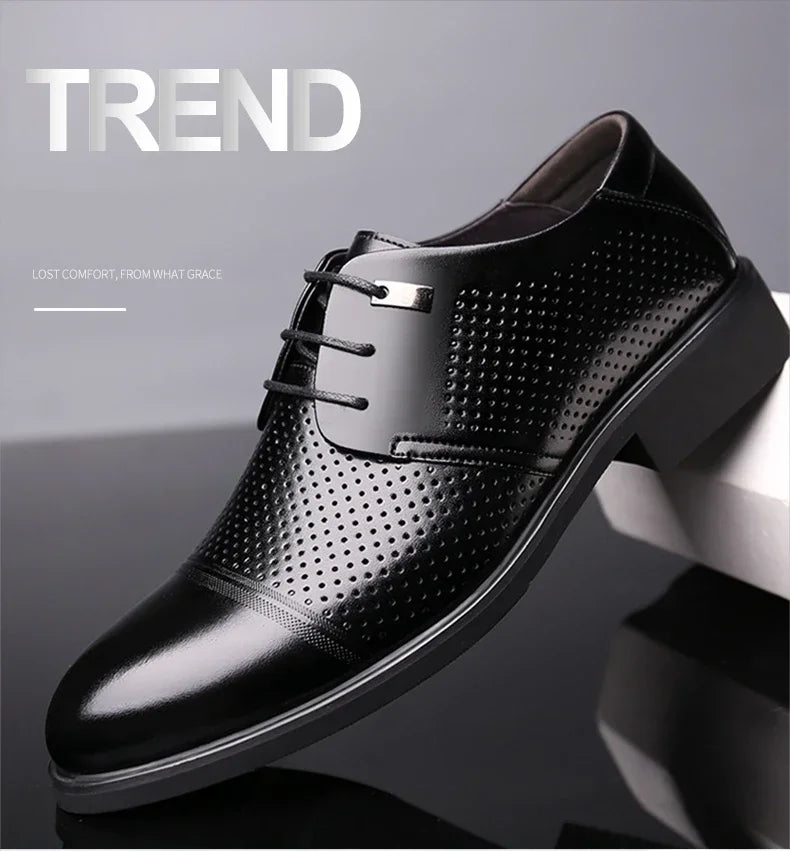 Scarpe Da Uomo Con Aumento Altezza 6 Cm Traspiranti Con Soletta Invisibile Per Uso Quotidiano