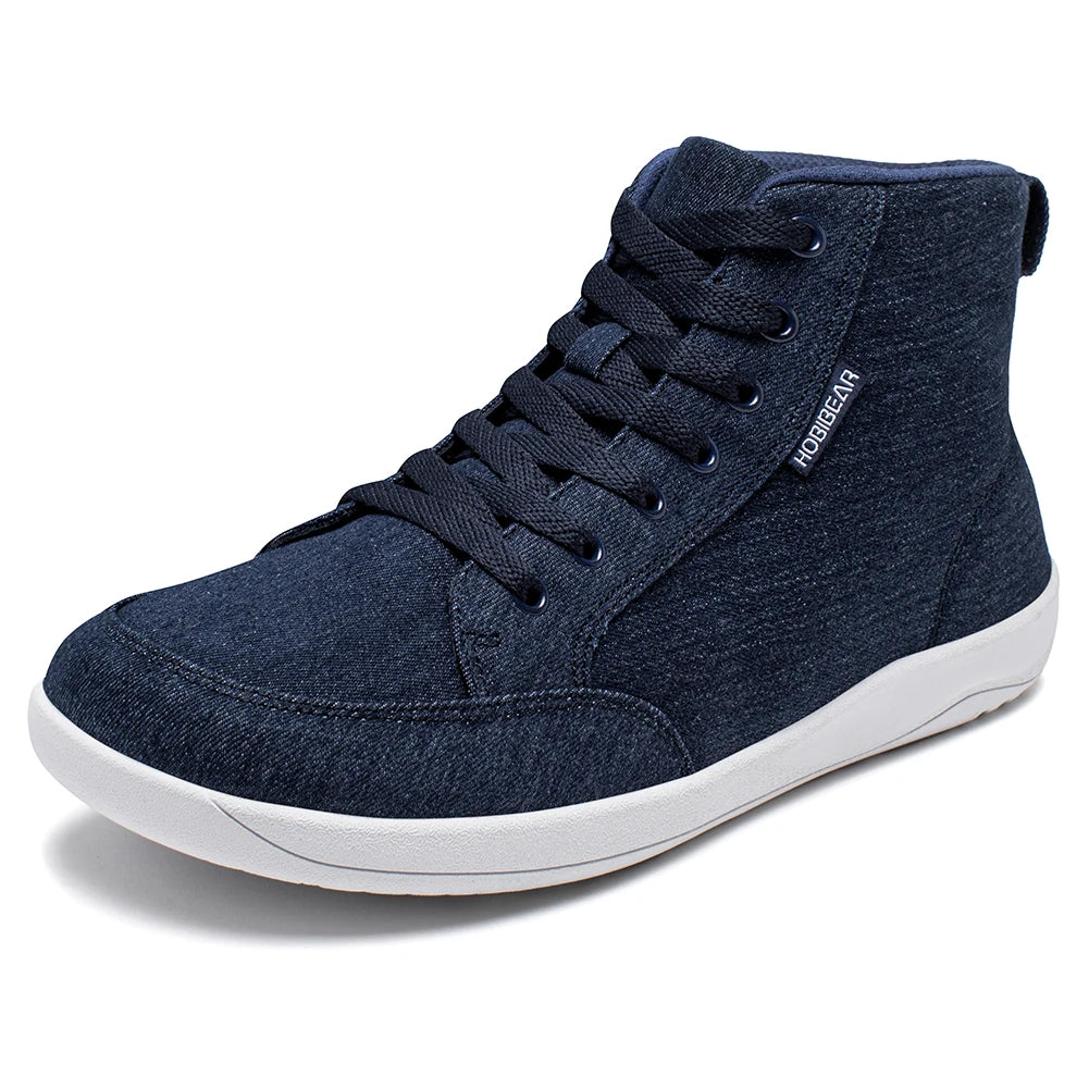 Hobibear Scarpe Da Ginnastica Unisex Mid Top A Piedi Nudi Con Punta Larga In Tela Zero Drop Con Lacci Per Esterni