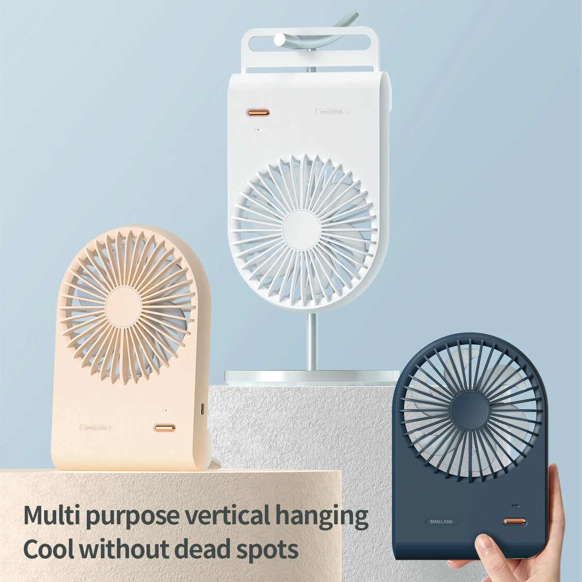 Ventilatore USB Portatile Ricaricabile per Studenti Dormitorio Pratico Compatto Efficiente