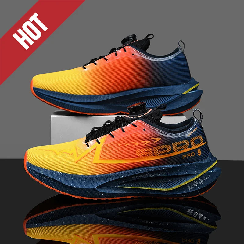 Scarpe Da Corsa Fluorescenti Con Piastra In Carbonio Per Maratona Sneakers Respiranti Leggere Per Uomo E Donna