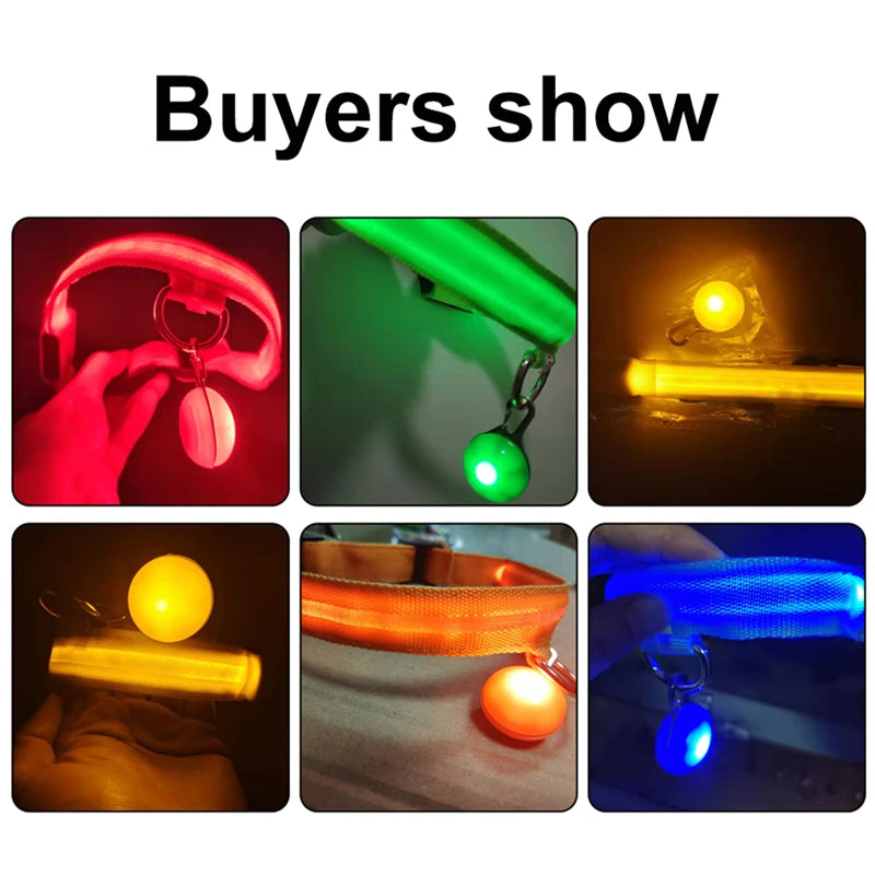 Collare Luminoso USB Ricaricabile Per Cani Di Piccola Taglia Pendente Staccabile Con Luce LED Notturna COOYOMOO