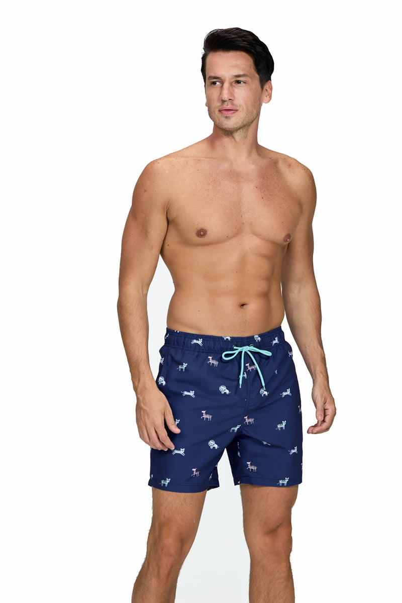 Pantaloncini Uomo Ad Asciugatura Rapida A Righe Verticali Traspiranti Con Fodera In Rete Taglie Forti Spiaggia Surf