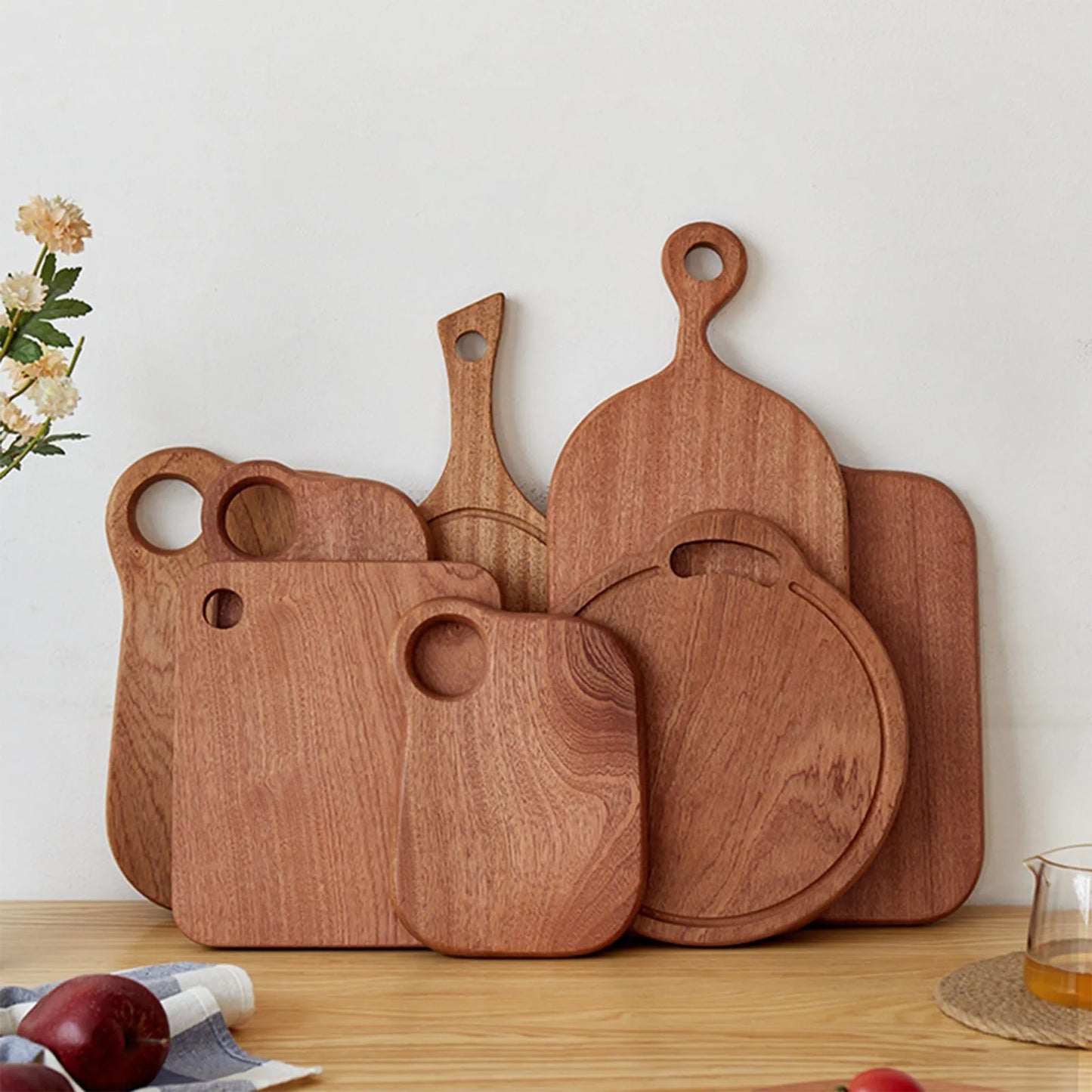 Tagliere In Legno Intagliato Rotondo Per Frutta E Bistecche Piatto Da Pranzo Per Bambini