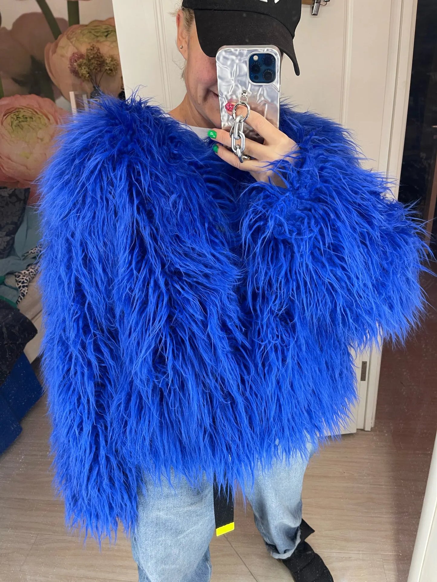 Cappotto Pelliccia Sintetica Rosa Donna Autunno Inverno Elegante Caldo Spesso Morbido Lavorazione A Maglia