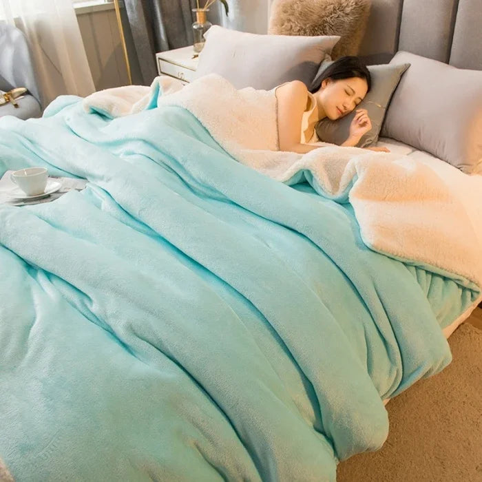 Coperta Riscaldata In Lana Portatile Doppia Faccia Antipilling Queen Letto Invernale Per Campeggio