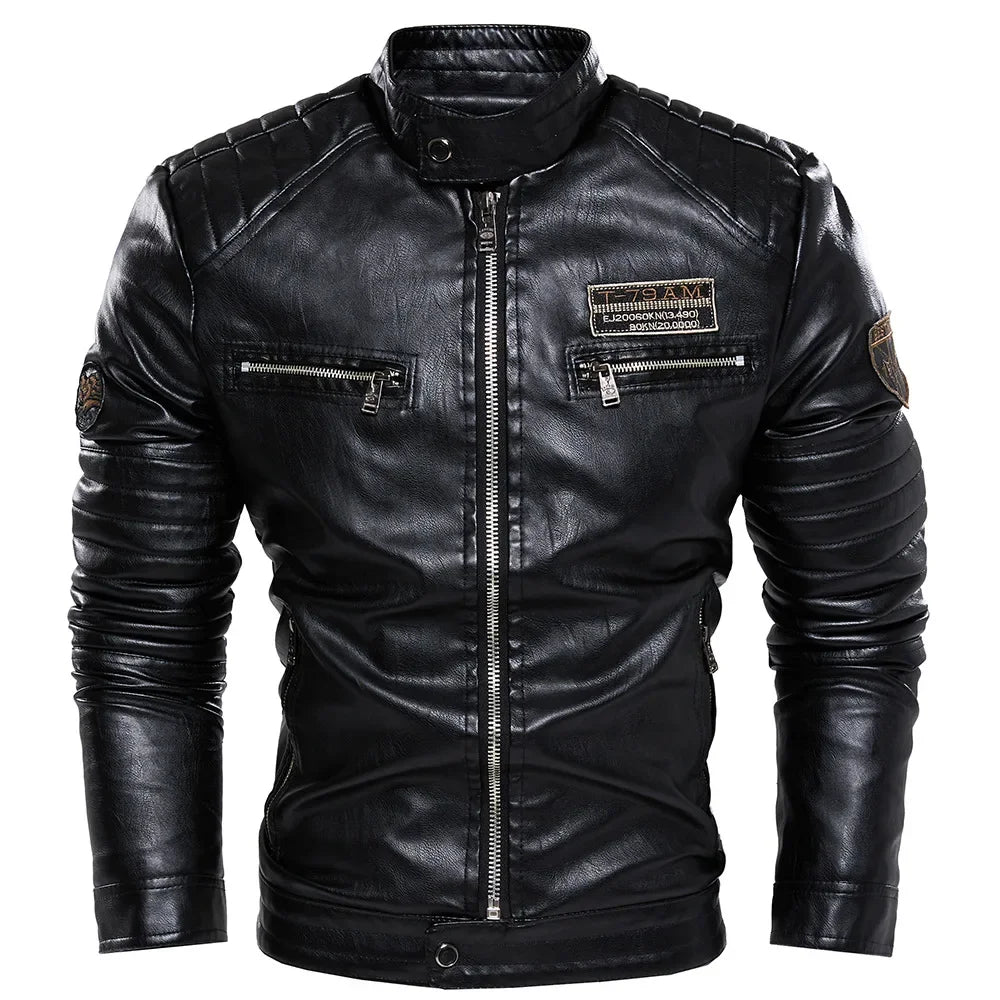 Giacca In Pelle Da Uomo Moto Blazer Streetwear Capispalla Moda Uomo Nuova Trend Esclusiva
