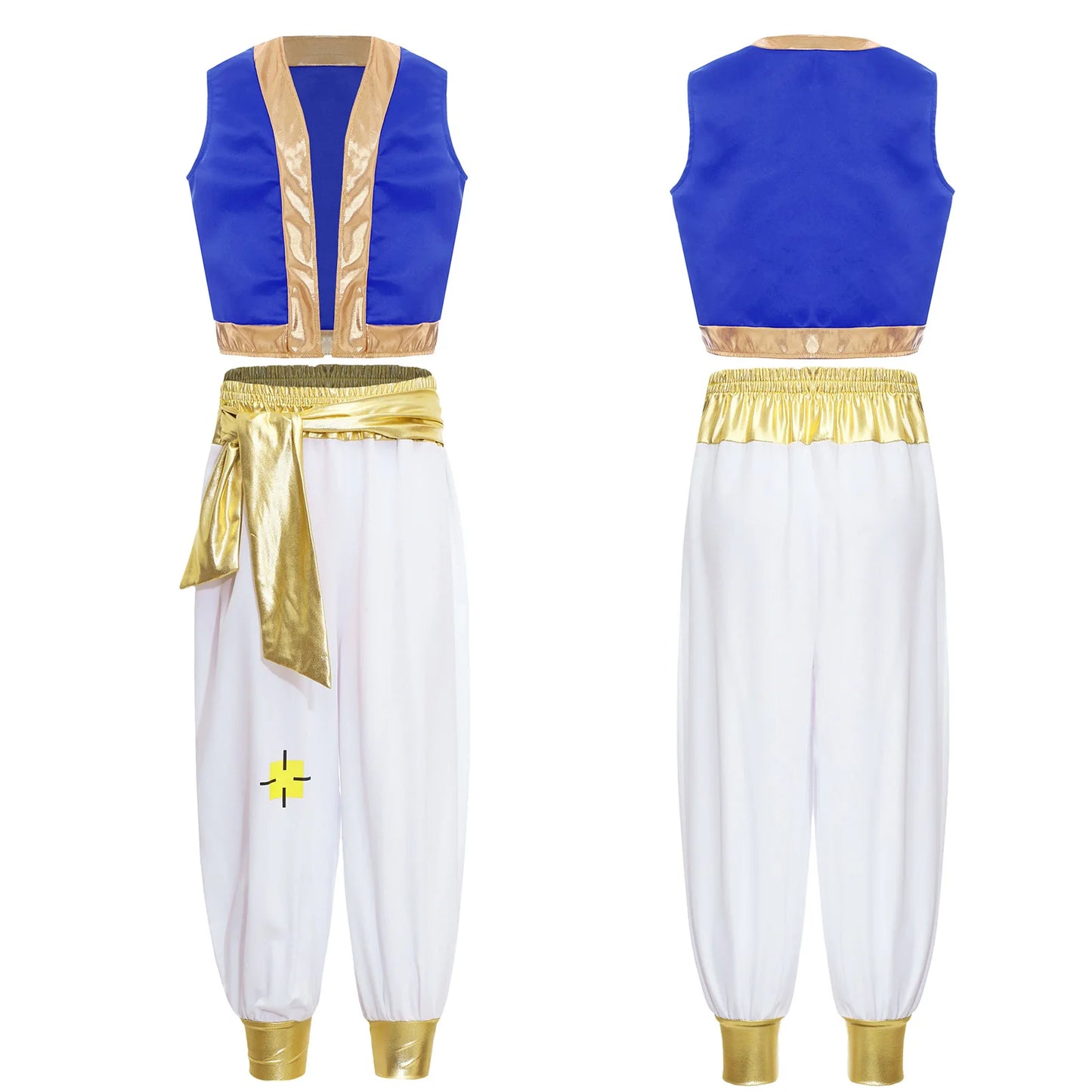 Costume Da Principe Arabo Per Ragazzi Cosplay Con Gilet E Pantaloni Harem Completo Per Halloween Carnevale Teatrali