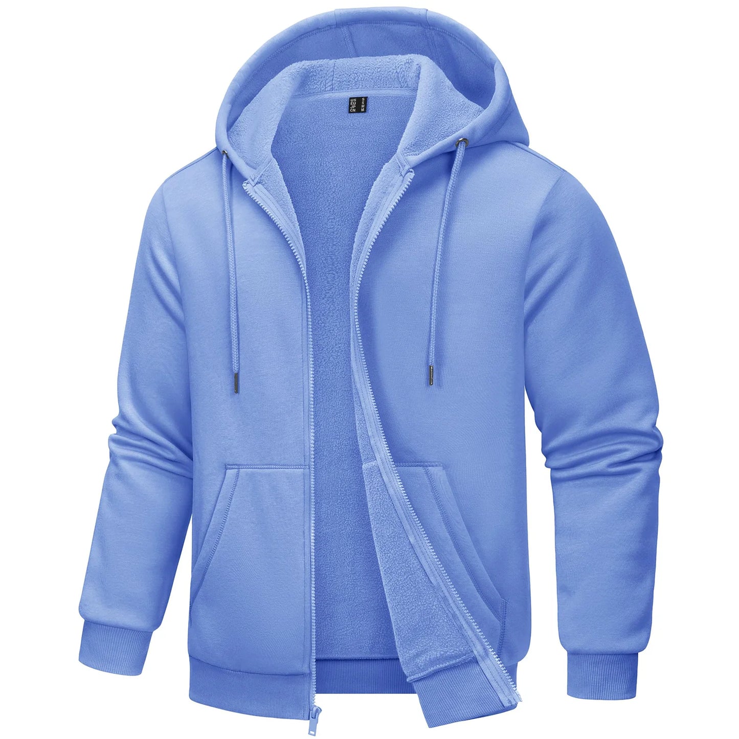 Tacvasen Felpa Con Cappuccio Uomo In Pile Con Tasche Grandi Con Zip Intera Casual Sportivo Per Running Escursionismo