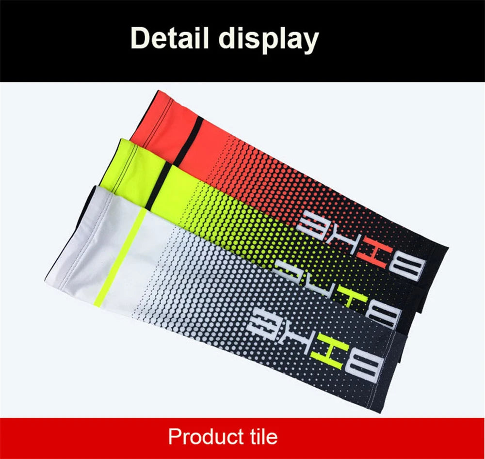 Maniche Braccia Ciclismo Unisex Rinfrescanti Protezione UV Solare Elastiche Per Corsa
