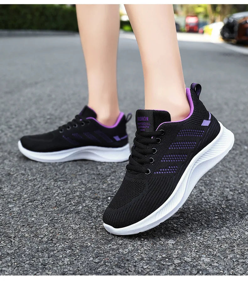 Scarpe da Ginnastica da Donna Traspiranti in Rete Monofacciale con Suola Morbida Ideali per Running e Allenamento