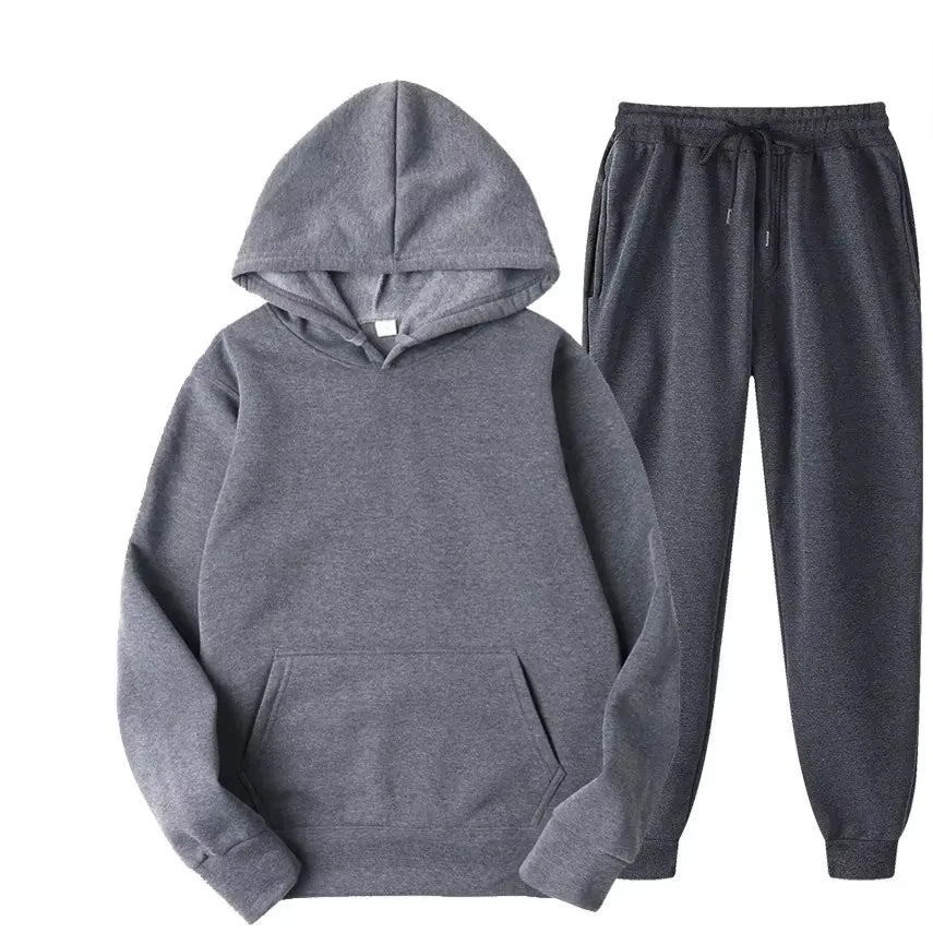 Tuta Uomo Invernale Morbida Ecologica 2025 Set Pantaloni Jogging 2 Pezzi Fitness Corsa Abbigliamento Sportivo Maschile