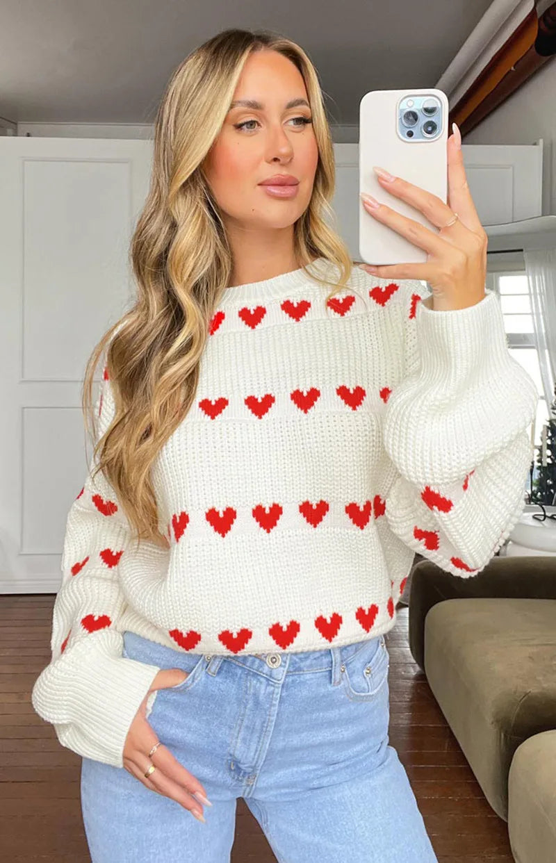 Maglioni Lavorati A Maglia Per Donne In Due Colori Jacquard Collo Rotondo Pullover Trend 2026 Nuovi