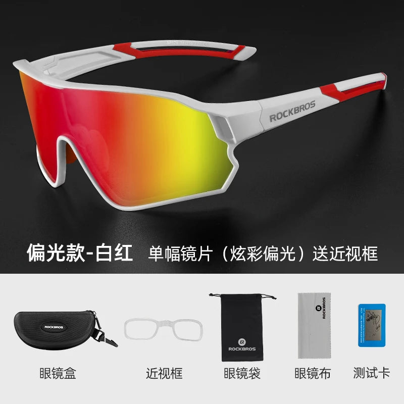 Rockbros Occhiali Da Ciclismo Polarizzati UV400 Unisex Leggeri Per MTB Road Bike Attrezzatura Sportiva