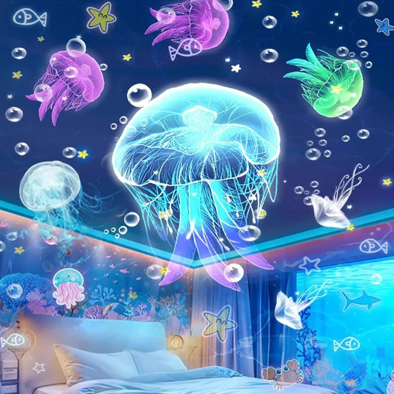 Proiettore Notturno A LED A Stelle Con Proiezione Oceanica E 15 Pellicole Regalo Di Natale Per Bambini