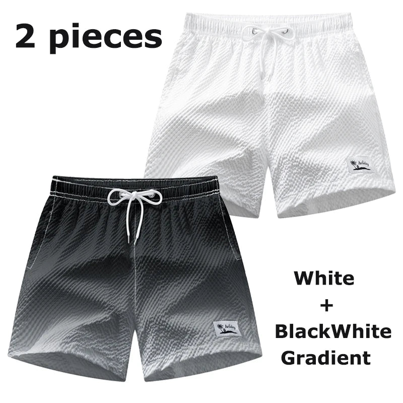 Pantaloncini Da Spiaggia Da Uomo Con Asciugatura Rapida Fodera In Rete Tasche Shorts HooThreads Costume Da Bagno