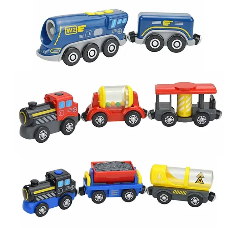 Locomotiva In Legno Magnetica Per Bambini Giocattolo Treno Con Pista Ferrovia Educativa