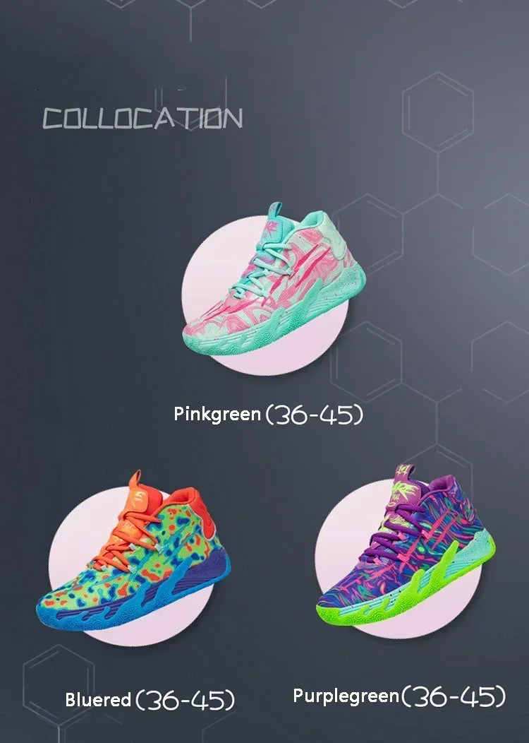 Scarpe Da Basket Da Uomo Allenamento Sul Campo Traspiranti In Mesh Antiscivolo Mid Cut Design Lussuoso