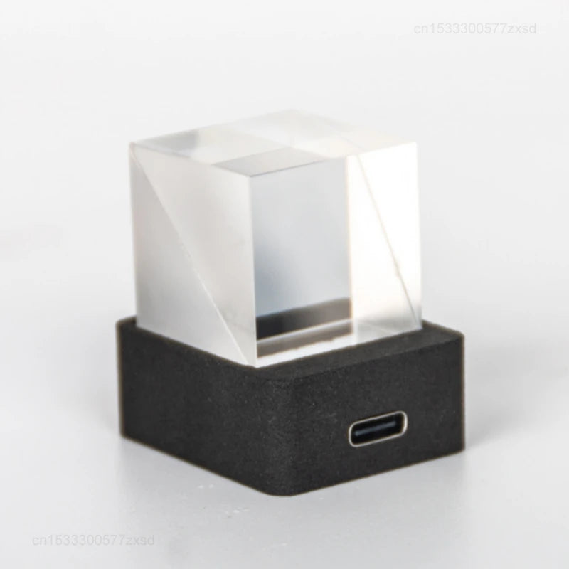 GeekMagic GifTV Crystal Cube Display Fotografico Stazione Meteorologica Intelligente Olografica Orologio Digitale Con Animazioni Regalo