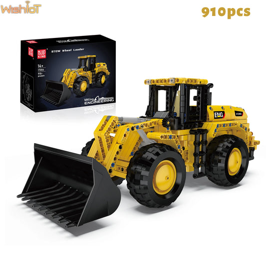 Mould King 17084 972M Pala gommata Building Blocks Modello di veicolo di ingegneria con secchio Bambini STEM Giocattoli educativi Regali di compleanno