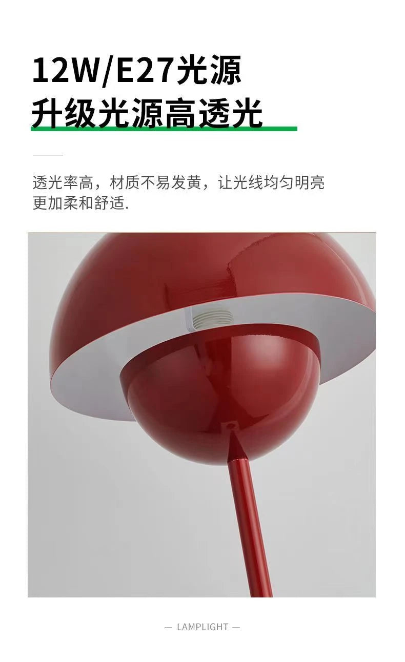 Lampada Da Terra A Forma Di Fungo Con Bocciolo Di Alta Qualità In Stile Classico Con Attacco E27 Per Soggiorno E Letto