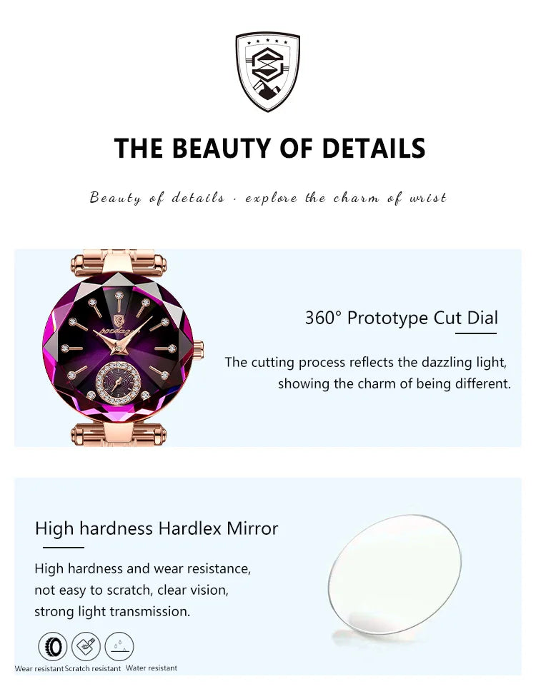 Orologio Da Donna Di Lusso POEDAGAR Impermeabile Al Quarzo Casuale Elegante Con Scatola Inclusa