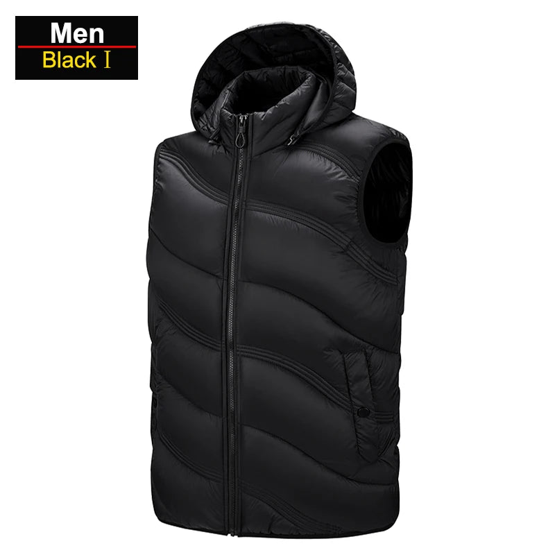Gilet Termico Impermeabile Uomo CHRLCK per Trekking Campeggio Caccia Sci Pesca Invernale Taglia Grande Caldo e Leggero