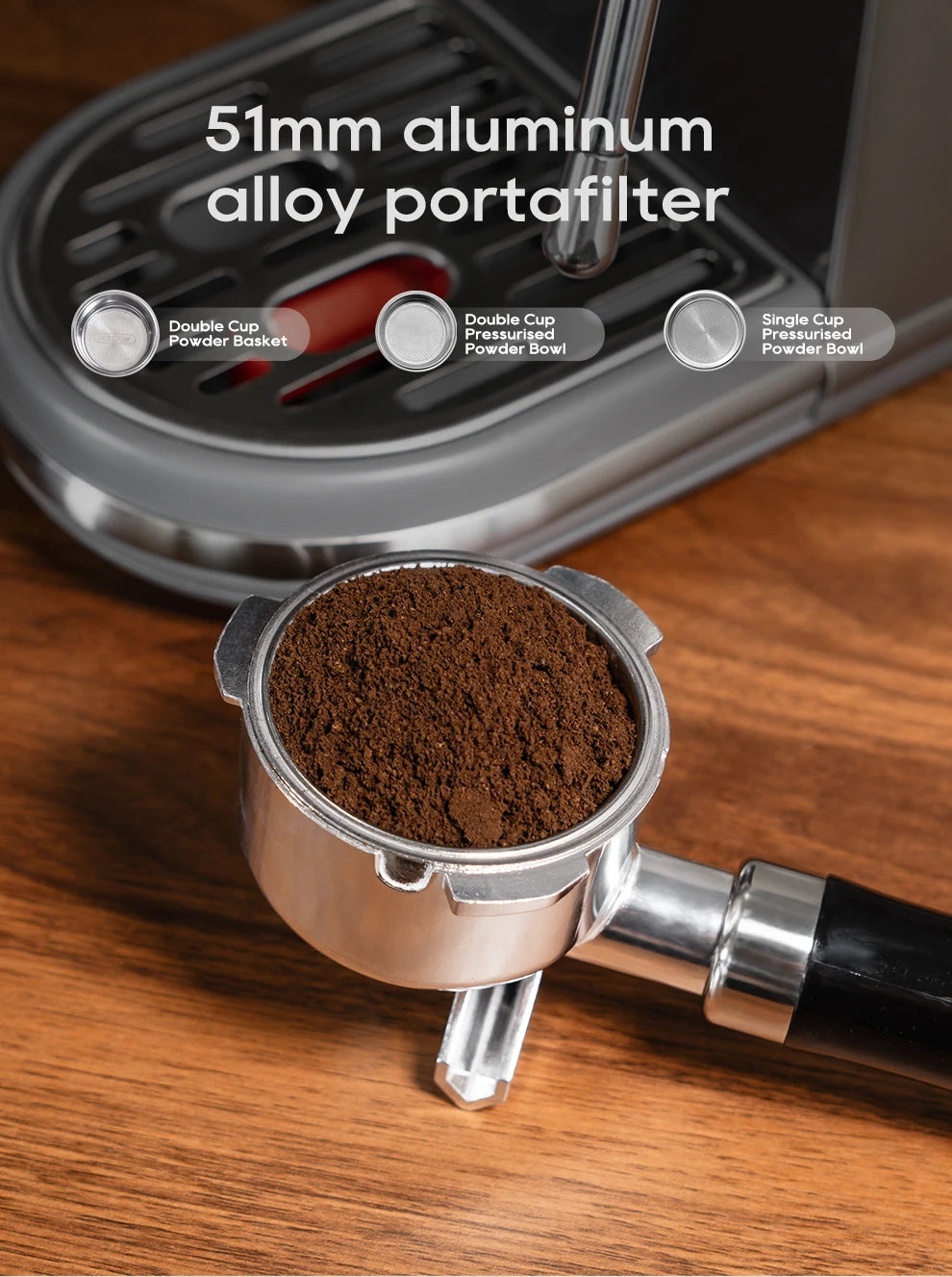 HiBREW 20 Bar Macchina Per Caffè Espresso Semiautomatica Temperatura Regolabile Freddo Caldo Sottile Cappuccino H10B