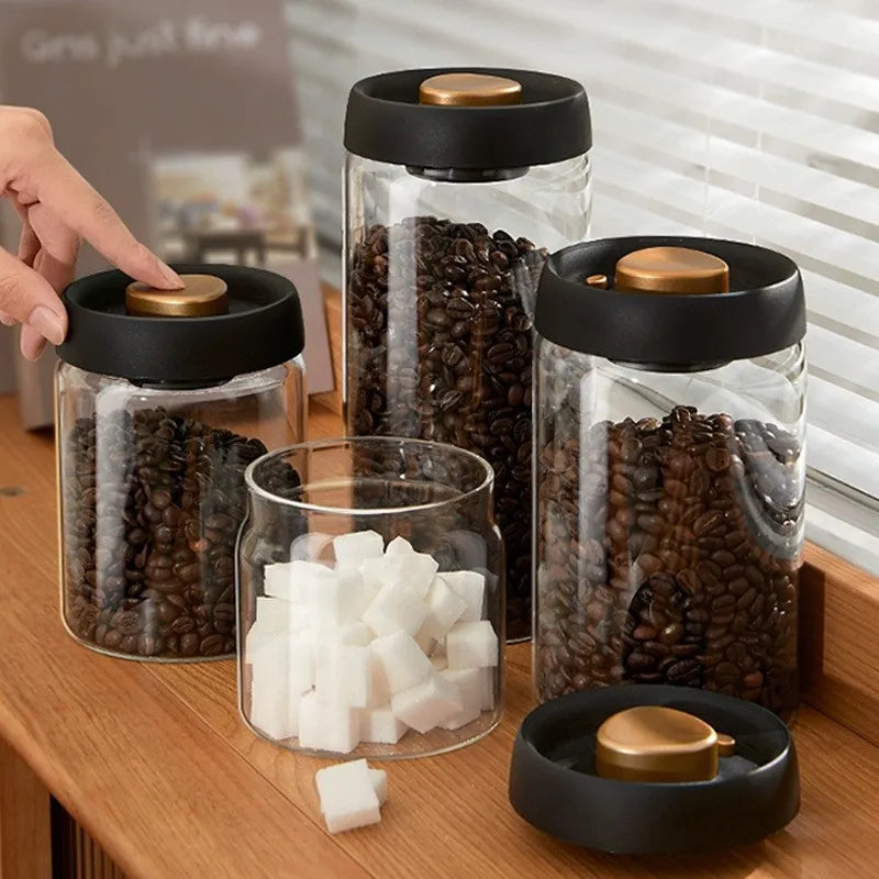Barattolo Sottovuoto In Vetro Ermetico Per Conservare Chicchi Di Caffè E Alimenti Contenitore A Prova Di Umidità