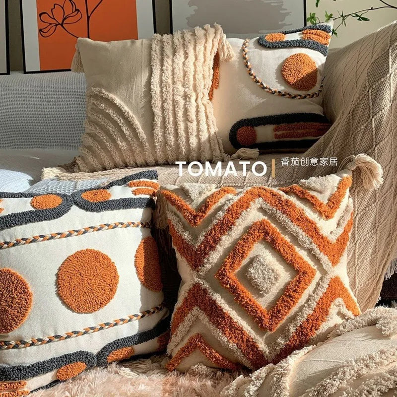 Fodera Per Cuscino Bohemien Geometria Ricamata In Nappa Personalizzata Federa Lunga Soggiorno E Divano Decorazioni Casa
