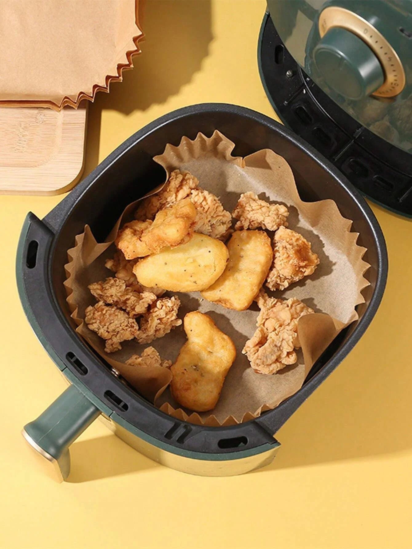 Carta Da Forno Usa E Getta Antiaderente Per Friggitrice Ad Aria Microonde Forno Barbecue Cucina YOCITY