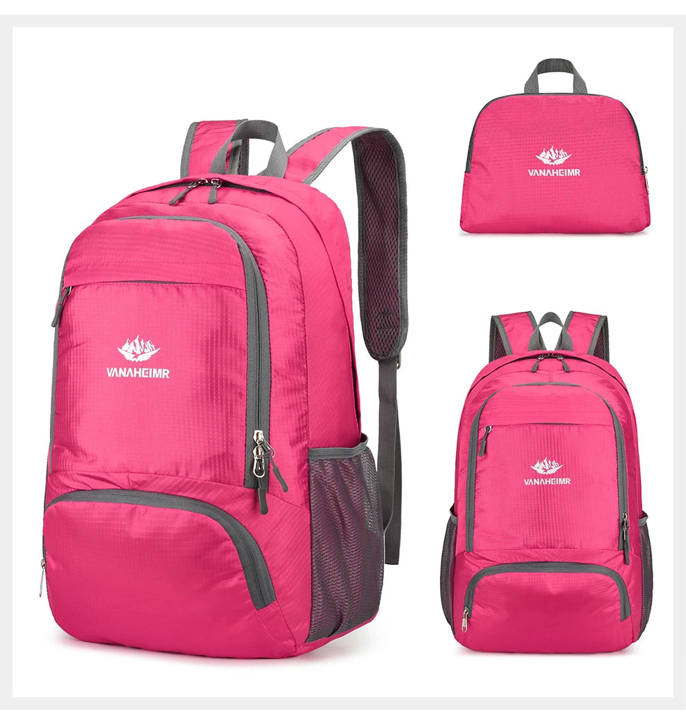 Zaino Pieghevole Da 23 Litri Ultraleggero Esterno Zaino Da Trekking Daypack Capienza Elevata Tessuto Idrorepellente