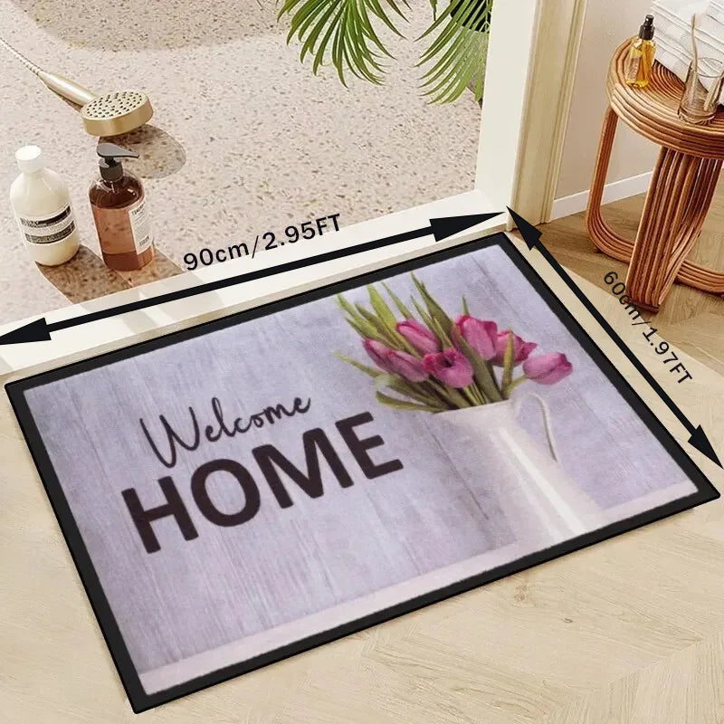 VIKAMA Tappetini Da Bagno In Imitazione Cashmere Strisce Sfumate Antiscivolo Lavabili Resistenti All Usura Decorazione