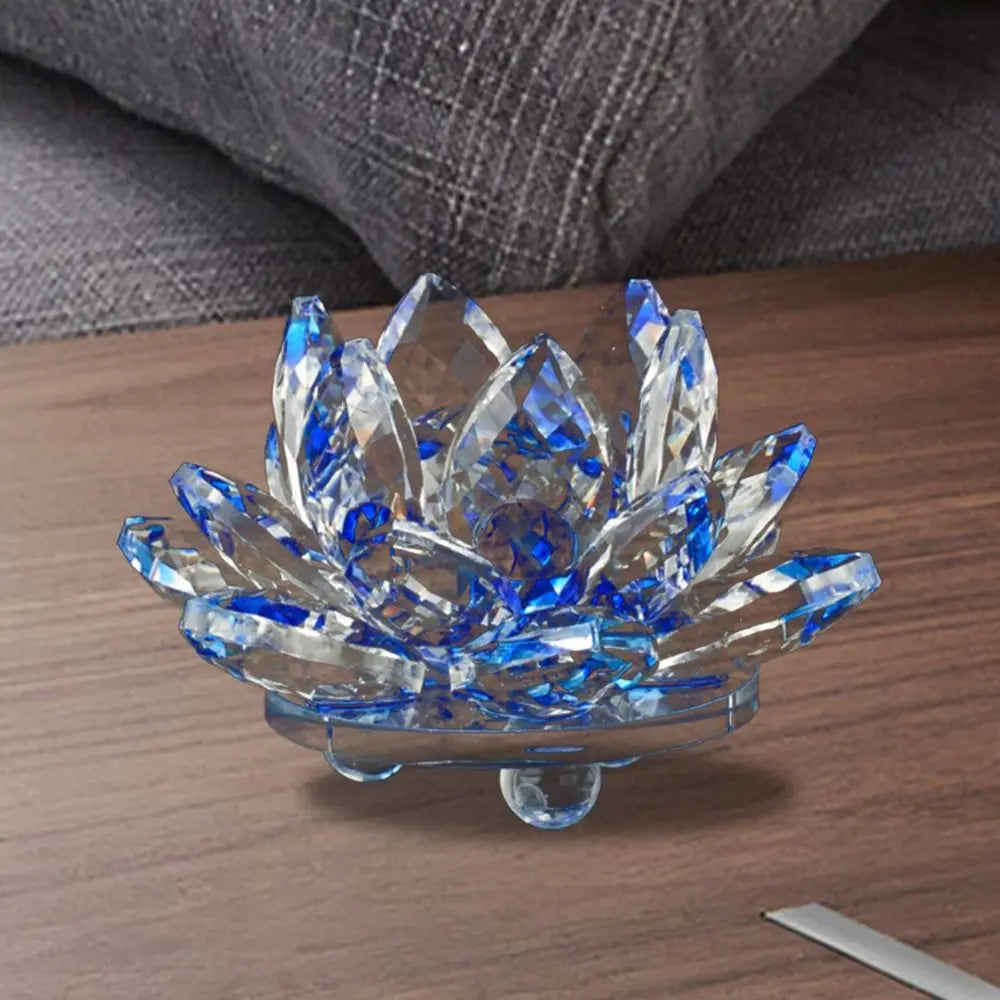 Regali Souvenir Fermacarte Vetro Artigianale Miniatura Fiore Di Loto Decorazione Figurina Cristallo