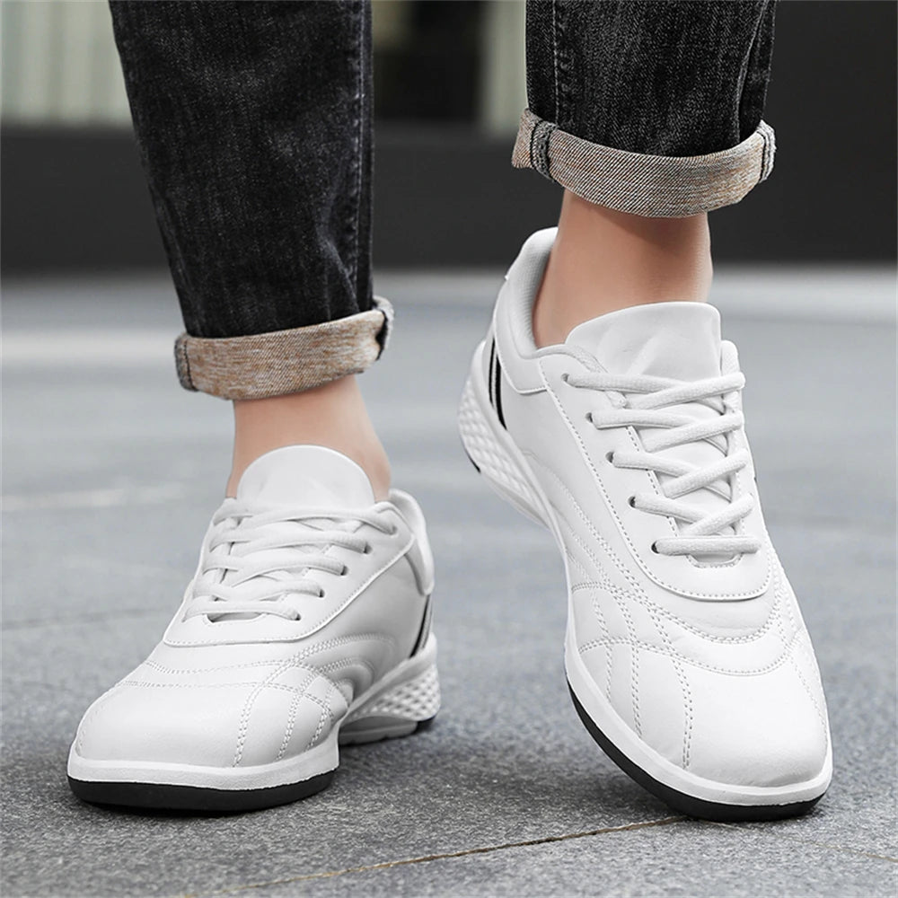 Scarpe Da Uomo Casual In Pelle Stringate Da Passeggio Per Esterni Bianco Nero Taglia 10