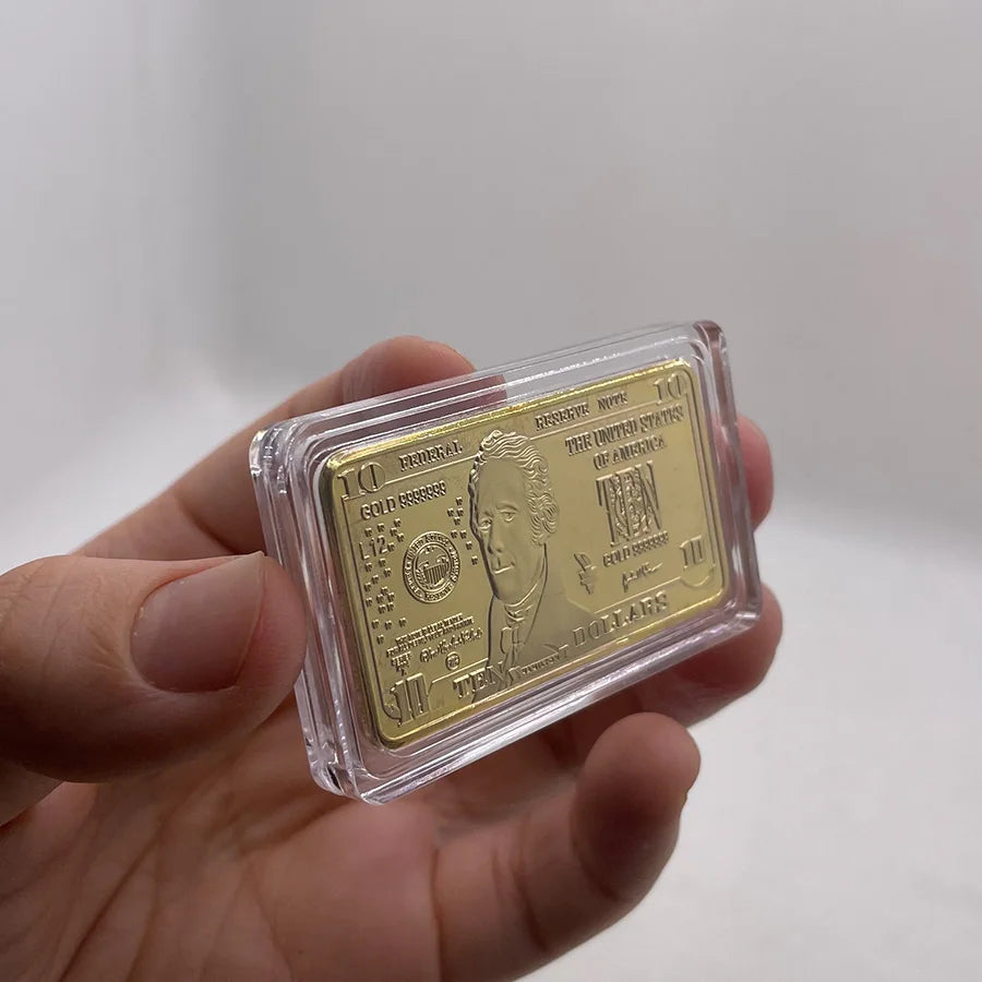 Lingotti Buffalo Placcati Oro Da 100 Dollari Stati Uniti D America Collezionabili Regalo Souvenir