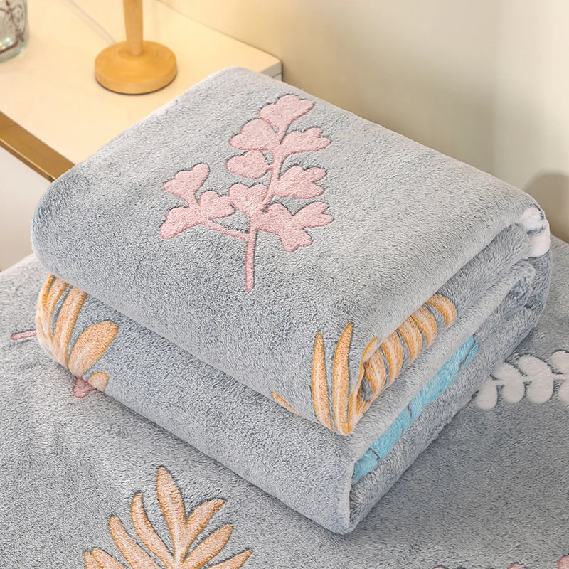 Bonenjoy 1 Pezzo Coperta In Pile Floreale Rettangolare Per Divano E Casa Morbida Calda Confortevole Plaid Da Viaggio