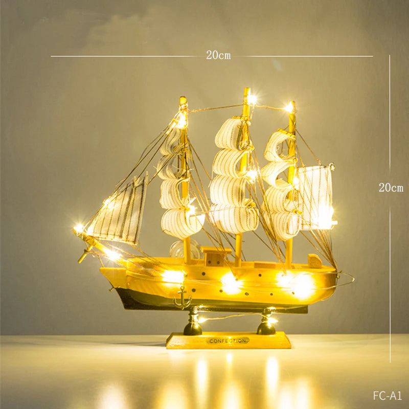 Modello Di Barca A Vela In Legno Per Decorazioni Della Casa In Stile Mediterraneo Accessori Regalo Compleanno