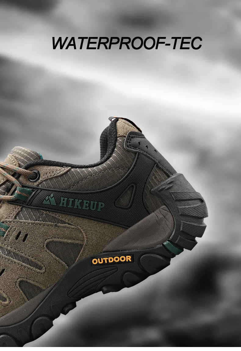HIKEUP Scarpe Da Trekking Da Uomo In Pelle Scamosciata Impermeabili Traspiranti Esterno Resistente All Usura