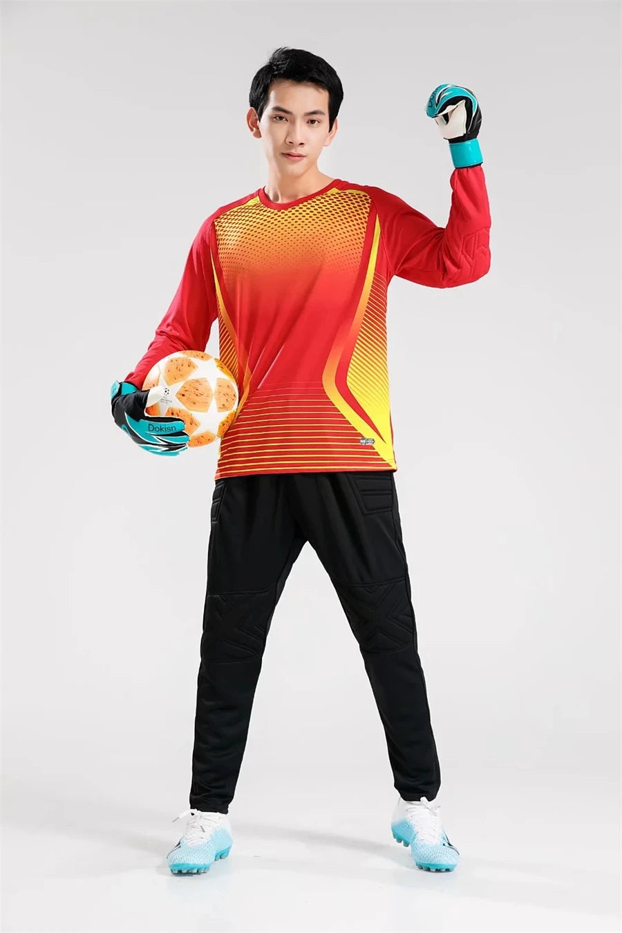Maglie Da Portiere Da Calcio Uomo Traspirante Con Protezione Del Gomito Stampa Personalizzata Kit Sportivo