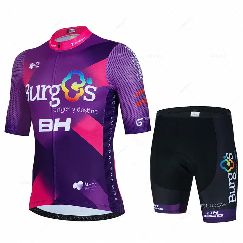 Nuovo BH Burgs Team 2024 Maglia Da Ciclismo Uomo E Pantaloncini Da Bici Set MTB Estivo Asciugatura Rapida