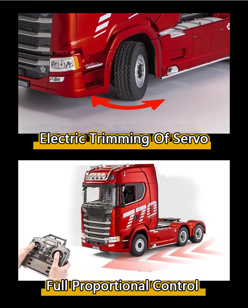 Huina 1501 770S RC Camion 1/18 2.4G Telecomando Con Luce E Suono Ingegneria Rimorchio Giocattolo