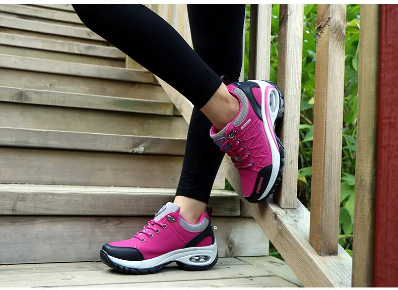 Scarpe Sportive Da Donna Con Plateau All'Aperto Escursionismo Moda Scarpe Casual Antiscivolo Da Corsa Basse Calzature