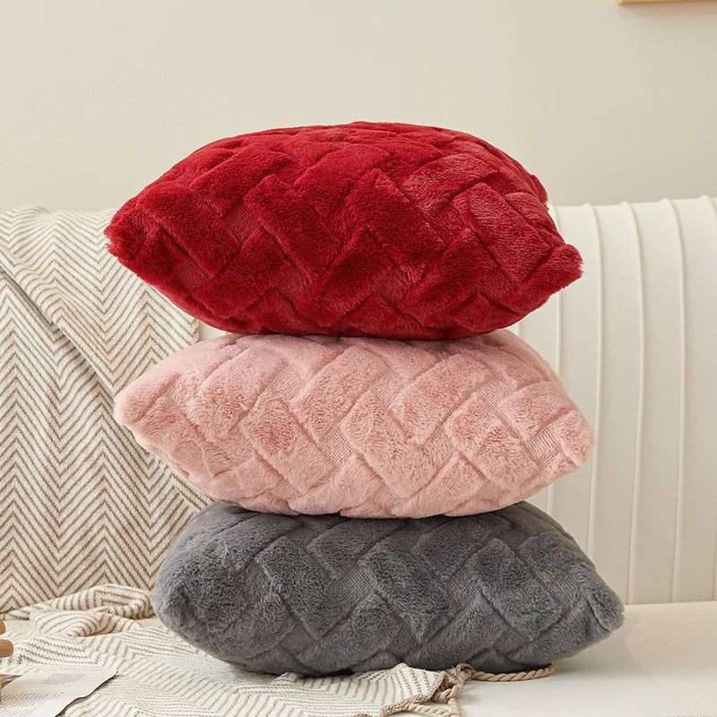 Fodera Per Cuscino In Peluche 45x45 E 30x50 Cm Per Divano Soggiorno Federa Quadrata In Cotone Decorazioni Per La Casa