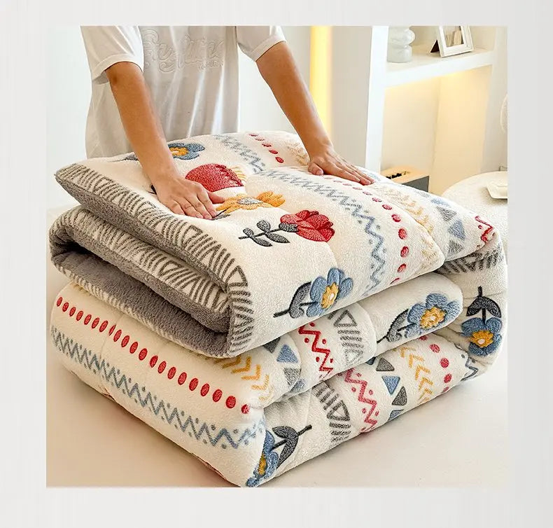 Coperta Super Spessa Inverno Autunno Taglia Queen Peluche Antistatica Morbida Confortevole Pile Coral Fleece Poliestere