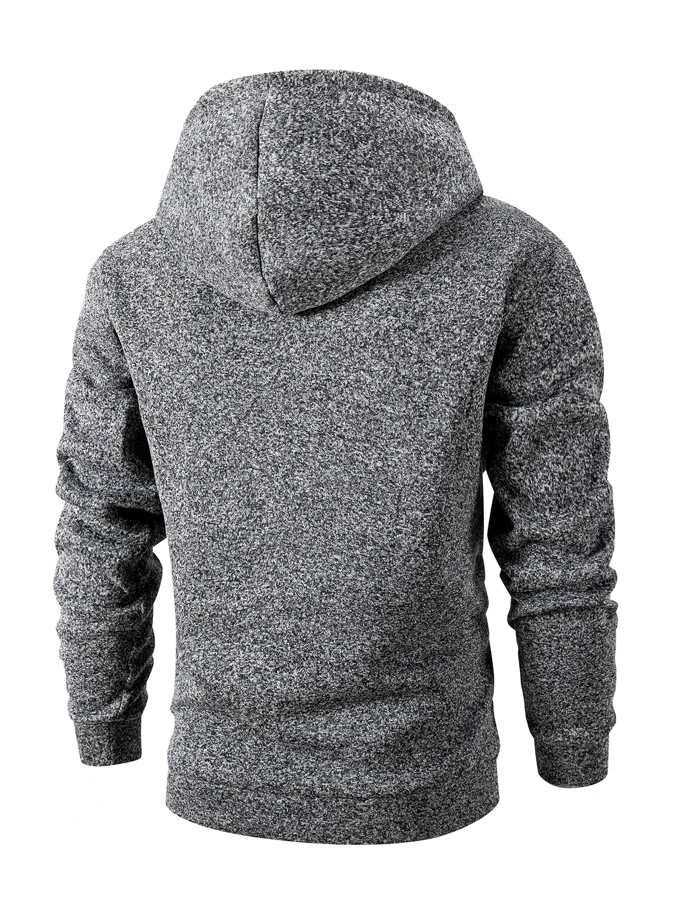 Felpa Da Uomo Autunnale Tinta Unita Con Cappuccio Maniche Lunghe E Chiusura A Cerniera Slim Fit Con Tasche