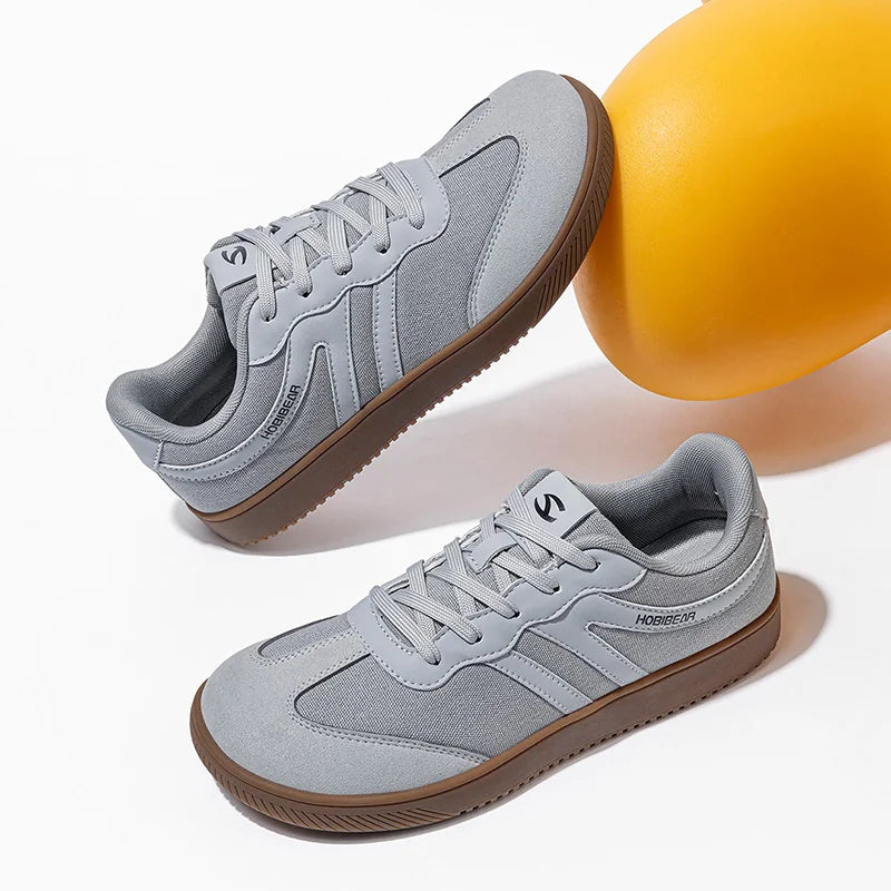 Hobibear Sneakers A Punta Larga Unisex Scarpe Da Passeggio Casual Antiscivolo In Tessuto Con Lacci