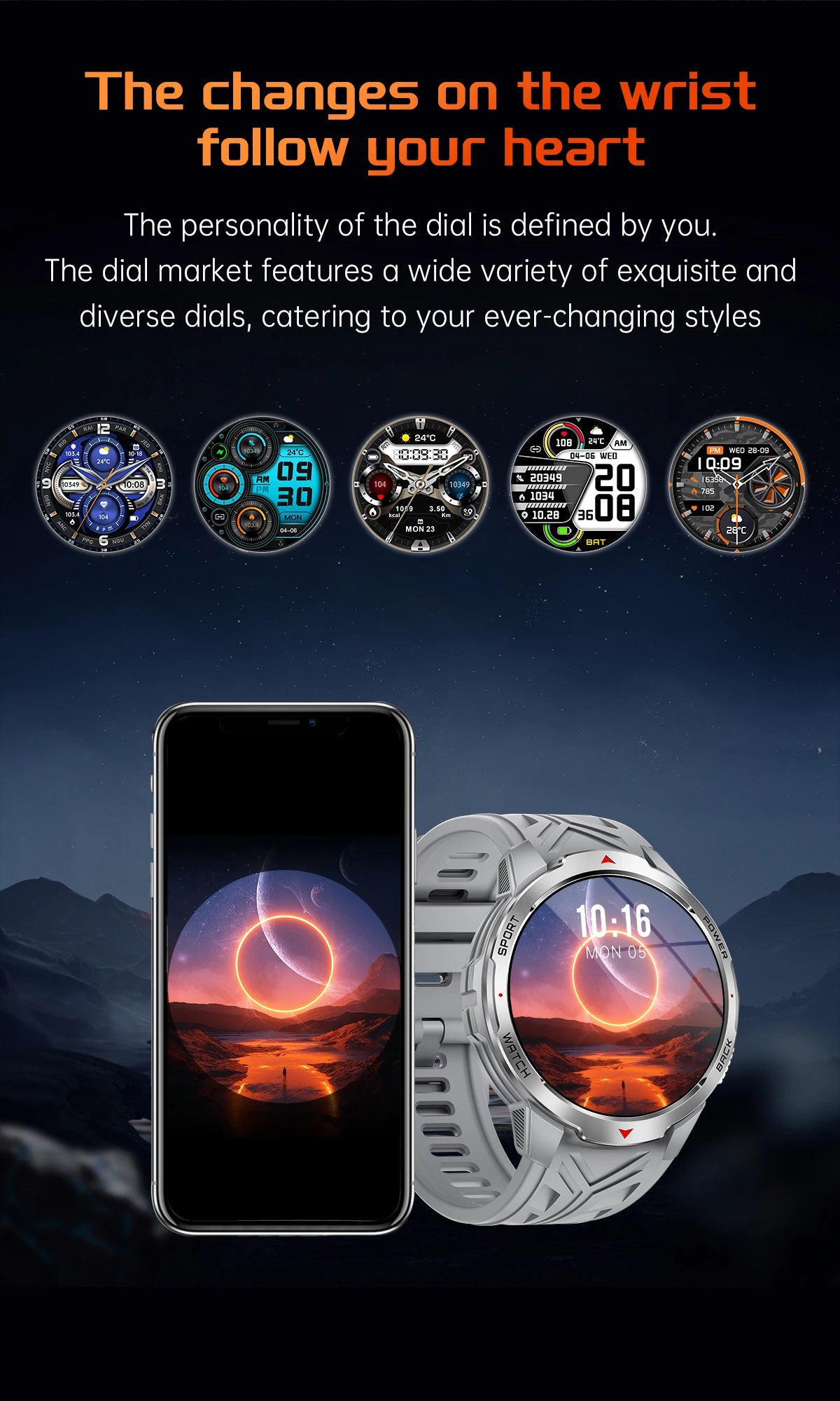 LIGE Smartwatch Da Uomo Bluetooth Chiamata Impermeabile 3ATM Batteria 1100mAh Bussola Esterna Per Sport Fitness