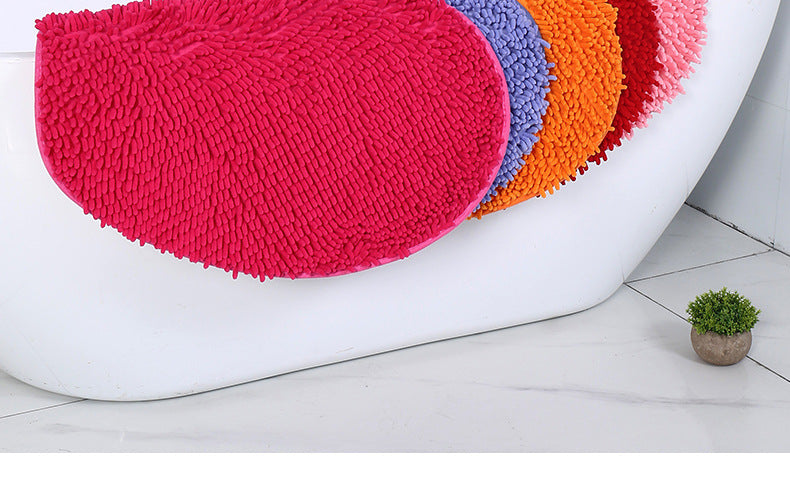 Tappetini Da Bagno Con Cuore In Ciniglia Antiscivolo Assorbente Set Da Bagno Di Lusso Spedizione Gratuita Per Casa